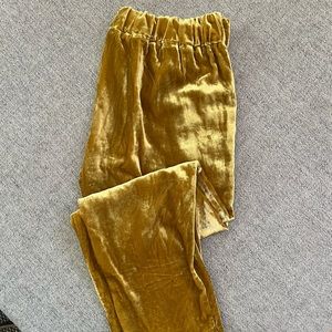 Mustard yellow velvet pants
